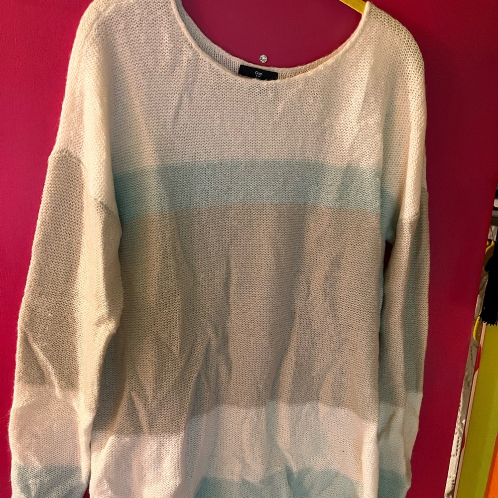 Women's Cream and Gray Sweater
